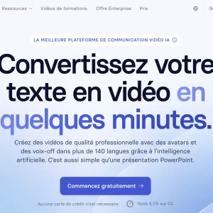 Synthesia générateur de vidéo IA